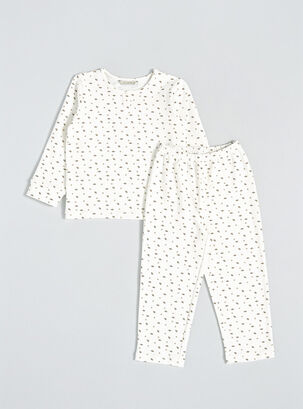 Pijama Full Print 2 Piezas Jersey,Beige,hi-res