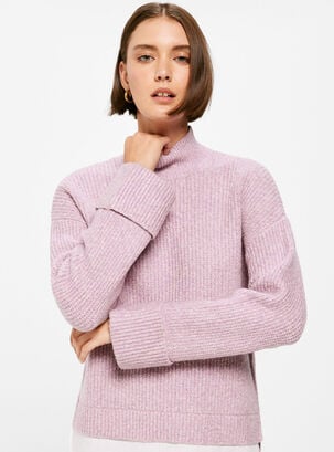 Sweater Bimateria Punto Perlado,Rosado,hi-res