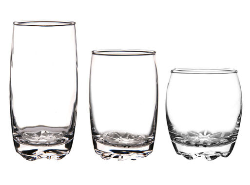 Comprar Juego de vasos de agua Lava de 18 piezas(Dorado-Lustrado