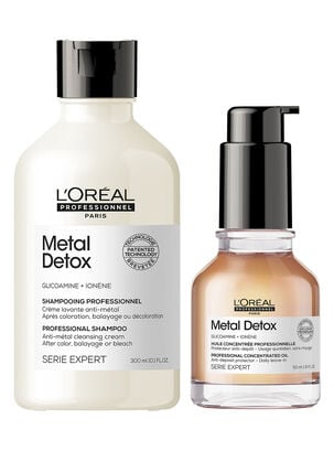 Set Metal Detox Anti-Quiebre Cabello Dañado y con Color Shampoo 300 ml + Aceite 50 ml,,hi-res