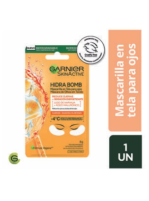 Mascarilla Garnier Skin Active en Tela Ojos Orange                       ,,hi-res