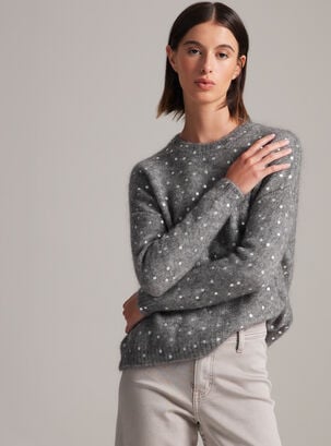 Sweater Estampado Folia Con Lana Y Mohair Limited Edition,Grafito,hi-res