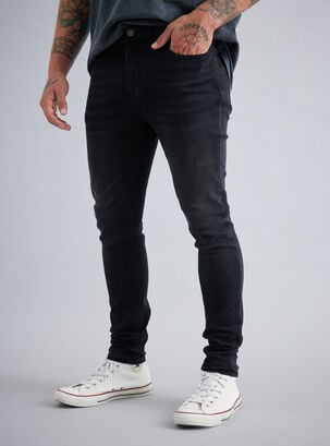 Jeans Spray on Liso,Negro,hi-res