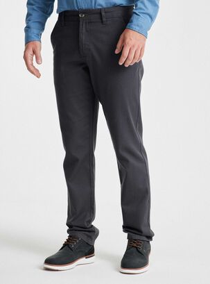 Pantalón Diseño Chino Twill Regular Fit,Gris,hi-res