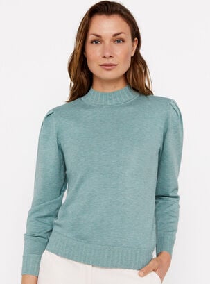 Sweater Punto Fino,Verde,hi-res