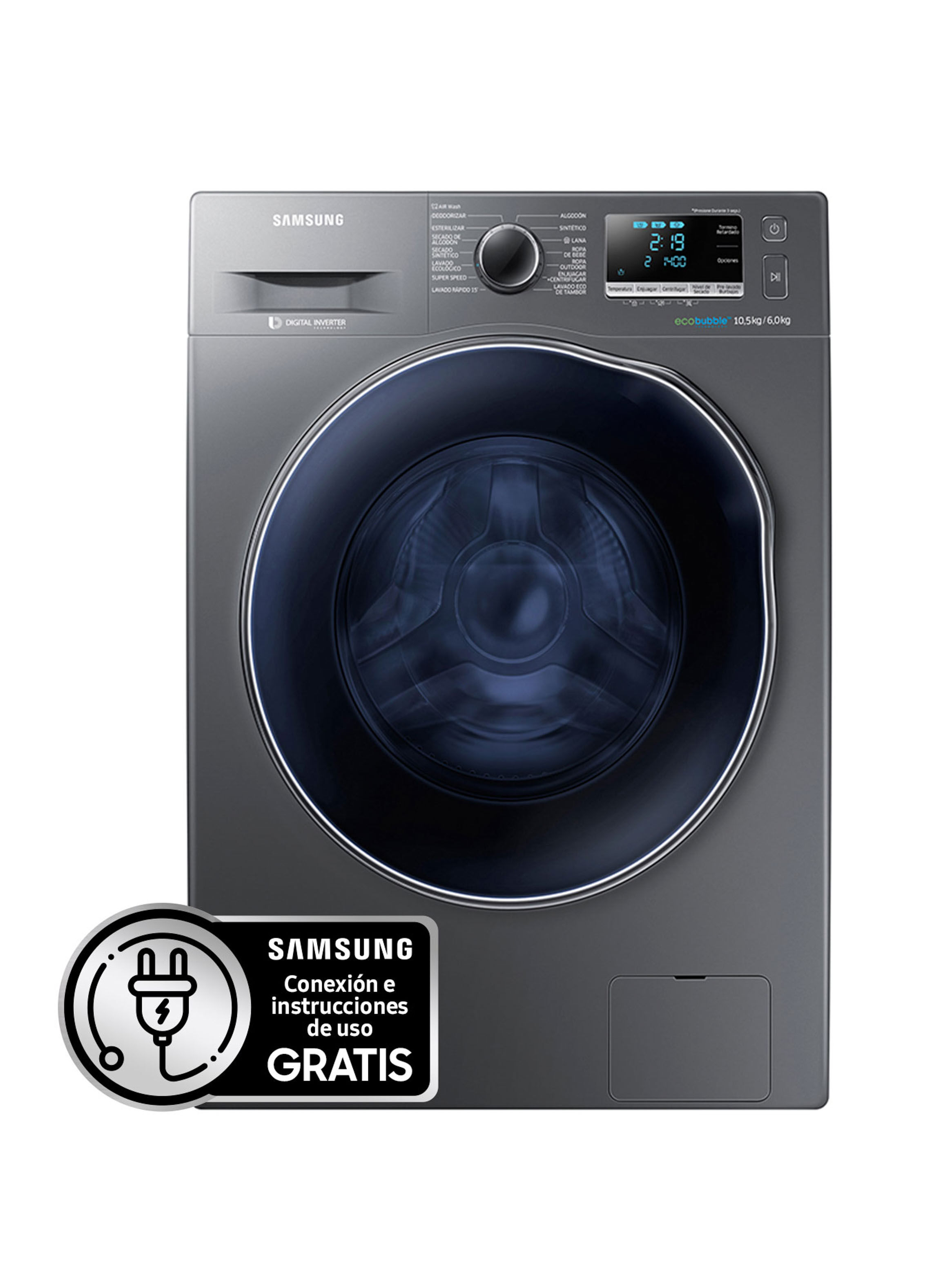 Lavadora Secadora Samsung 10.5 6 Kg - Lavadora-Secadoras | Paris.cl