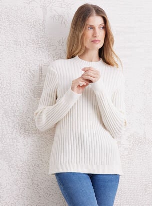 Sweater Cuello Alto Con Textura,Natural,hi-res