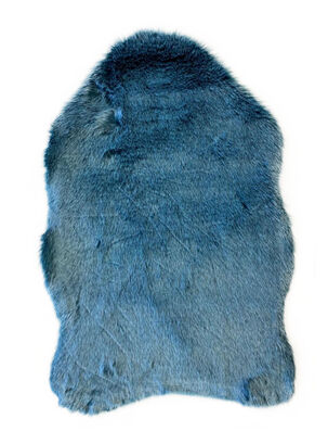 Bajada de Cama Piel Sintético Zorro Azul 60 x 90 cm,,hi-res