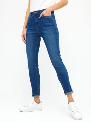 Jeans Skinny High Rise ,Azul Oscuro,hi-res