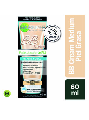  Base Garnier Skin Active Maquillaje BB Cream Piel Mixta a Grasa Medio Garnier