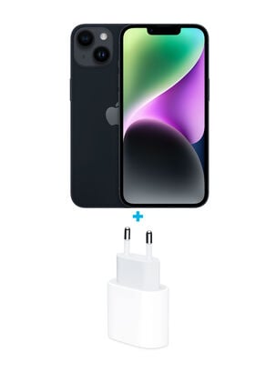 iPhone 14 128GB Color Medianoche + Adaptador de Corriente USB-C de 20W Apple,,hi-res
