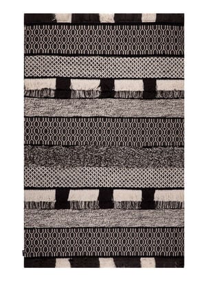 Alfombra Woll Collect Negro y Blanco 160 x 230 cm,,hi-res