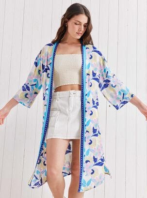 Blusa Kimono Manga Tres Cuartos Full Estampado,Diseño 1,hi-res