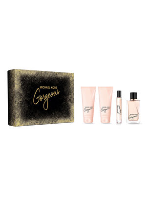 Set Perfume Gorgeous EDP Mujer 100 ml + Body Lotion 100 ml + Shower Gel 100 ml y Travel Spray EDP 10 ml Michael Kors,,hi-res