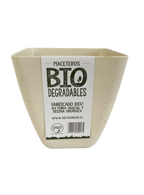 Macetero Decogreen Biodegradable Cuadrado Blanco                        ,,hi-res