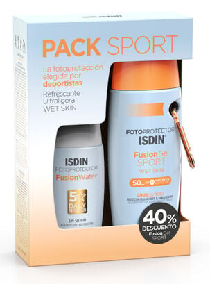 Pack Sport Fotoprotección ISDIN Fusion Water + Fusion Gel Sport,,hi-res
