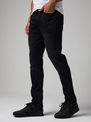 Jeans Knit Denim Bigote Laser,Negro,hi-res
