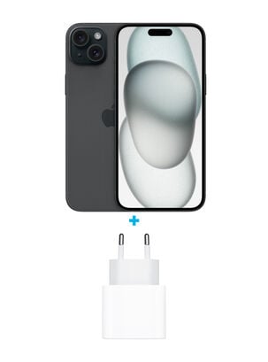 iPhone 15 Plus 128GB Negro + Adaptador de Corriente USB-C de 20W Apple,,hi-res
