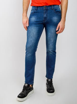 Jeans 1 Slim Fit Azul Oscuro,Azul Oscuro,hi-res