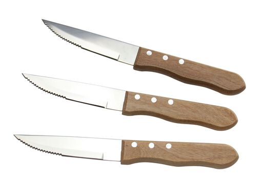 Set 6 Cuchillos para Carne Madera - Cuchillos de Cocina