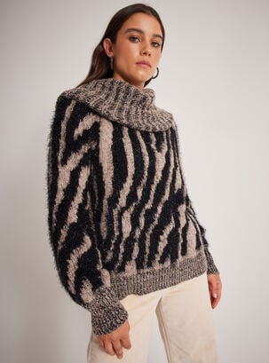 Sweater Cuello Doble Y Jacquard,Diseño 1,hi-res