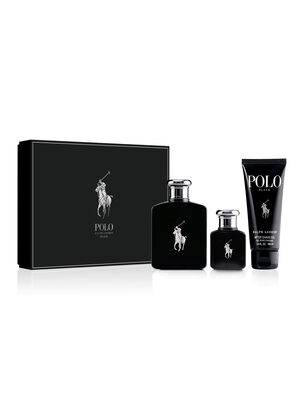 Set Perfume Polo Black EDT Hombre 125 ml + 40 ml + After Shave 100 ml,,hi-res