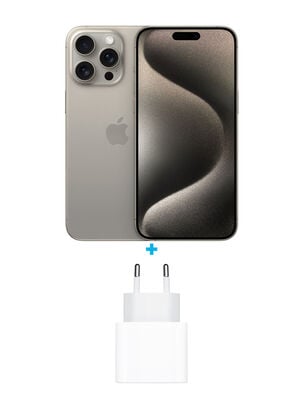 iPhone 15 Pro Max 256GB Titanio natural + Adaptador de Corriente USB-C de 20W Apple,,hi-res