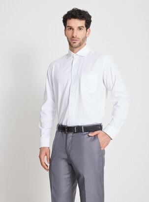 Camisa de Vestir Formal Textura Semi Slim,Blanco,hi-res