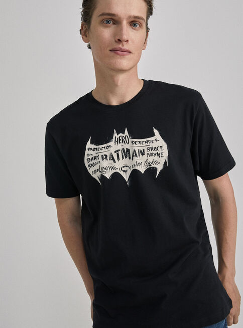 Polera Batman Logo,Negro,hi-res