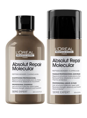 Set Profesional Reparacion Molecular Profunda Cabello Dañado Absolut Repair Molecular Shampoo 300 ml + Máscara sin enjuague 100 ml,,hi-res