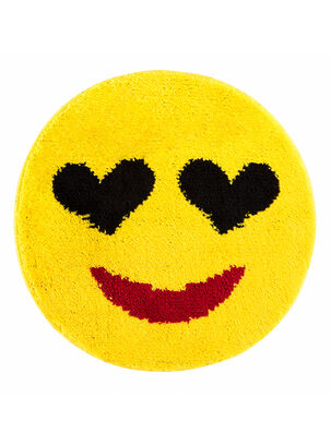 Alfombra Infantil 67 x 67 cm Emoji Sonrisa Amarillo,,hi-res
