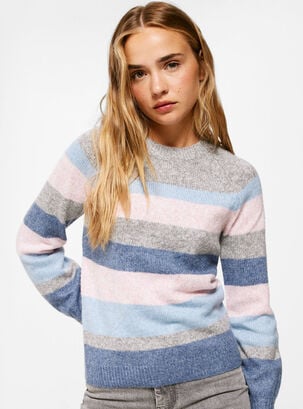 Sweater Rayas Color Block Lana,Marengo,hi-res