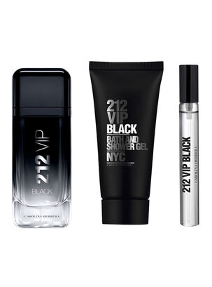 Set Perfume Carolina Herrera 212 Vip Black EDP Hombre 100 ml + Shower Gel 100 ml + Megaspritzer,,hi-res
