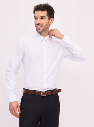 Camisa de Vestir Slim Fit Textura y Fsia,Blanco,hi-res
