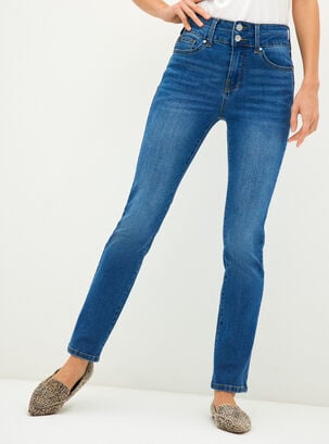 Jeans Straight Push Up,Azul,hi-res