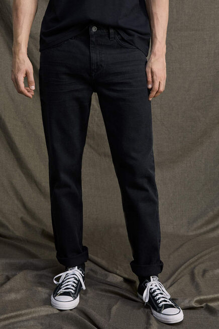 Jeans Regular Lavado,Negro,hi-res