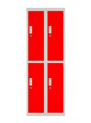 Locker Office Llaves Rojo 4 Puertas 57x50x166 cm Maletek,,hi-res
