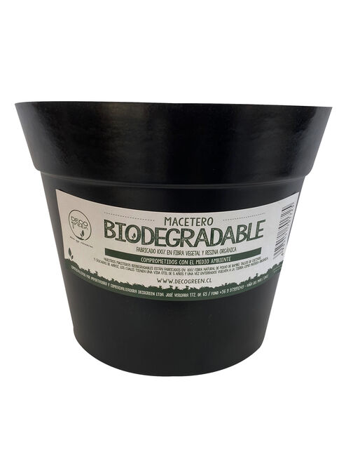 Set Decogreen 4 Maceteros Biodegradables Clásicos Negro                      ,,hi-res