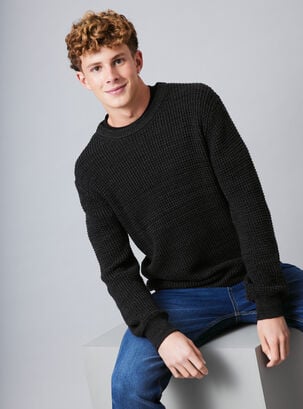 Sweater Jaspeado Color,Negro,hi-res