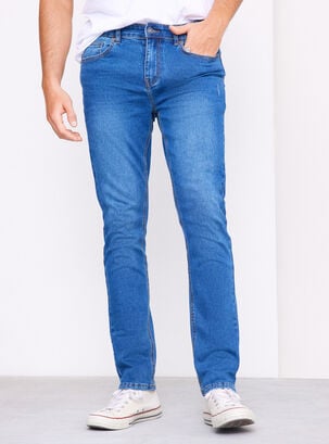 Jeans Cinco Bolsillos Skinny 1 Lavado,Azul,hi-res