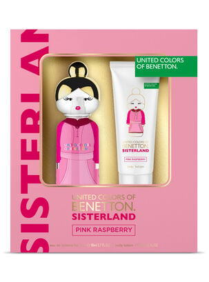 Set Perfume Benetton Sisterland Pink EDT 80 ml + Body Lotion 75 ml,,hi-res