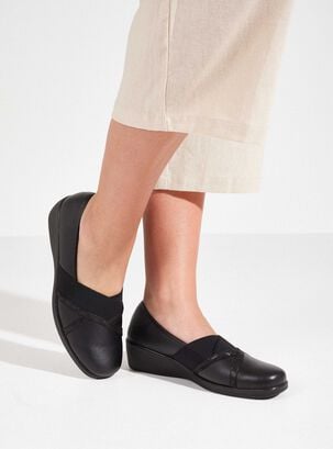 Zapato Casual Textura Snake con Plataforma Mujer,Negro,hi-res