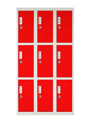 Locker Maletek Office con Llaves 9 Puertas Rojo Maletek                    ,,hi-res