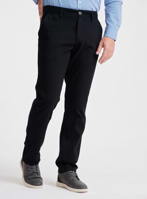 Pantalón Diseño Chino Twill Regular Fit,Negro,hi-res