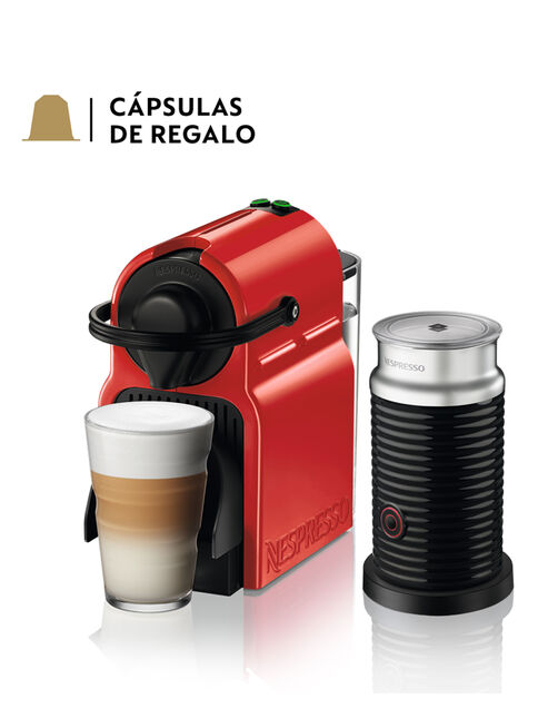  Cafetera de espresso Inissia de Nespresso, color rojo, Nespresso,  Negro : Hogar y Cocina