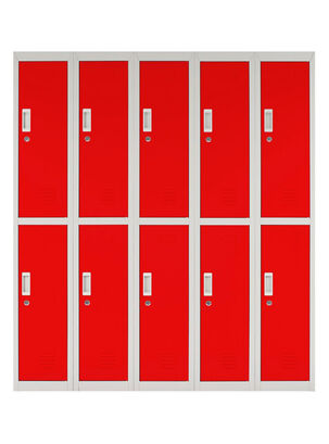 Locker Office Llaves Rojo 10 Puertas 140x50x166 cm Maletek,,hi-res