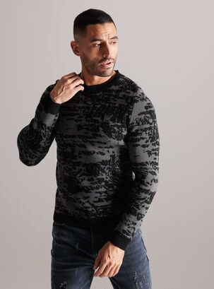 Sweater Tejido 2 tonos,Marengo,hi-res