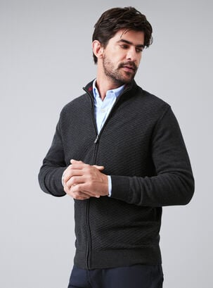 Sweater Regular Fit Zip,Marengo,hi-res