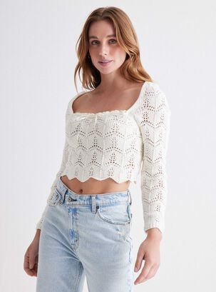 Sweater Blanco Urban Outfitters Talla M,Blanco,hi-res
