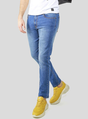 Jeans Slim Fit Azul Tiro Medio Ellus,Azul,hi-res